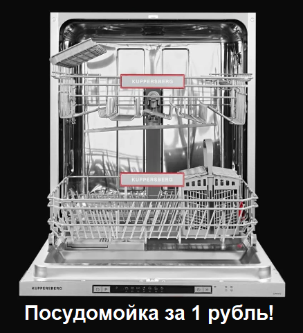 Посудомоечная машина за 1 рубль!